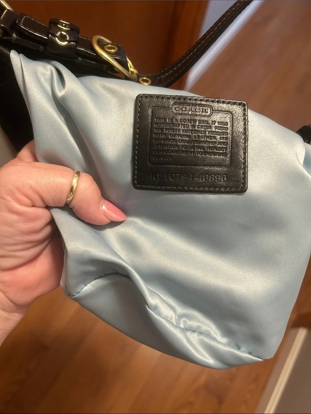 Coach 2007 Mini Bleecker Shoulder Bag with Gold Hardware in EUC